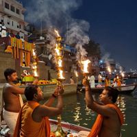Ganga Aarti lamps